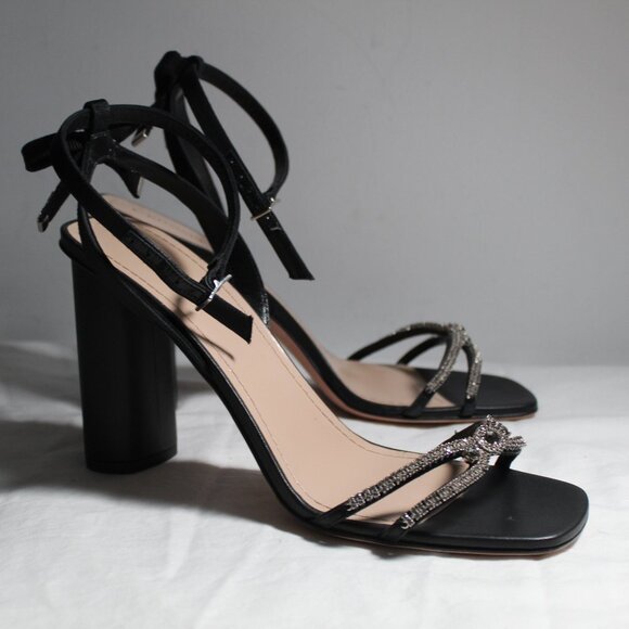 NWOB Christian Dior Sunset Sandals Bow Back Chunk Heels Ankle Strap 40.5 - Picture 2 of 8